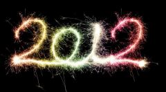 Новый год 2012 феерверк праздник поздравление гирлянда